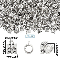 240 pz staffe per tubi in lega di stile tibetano&nbsp;TIBE-SP0001-09AS