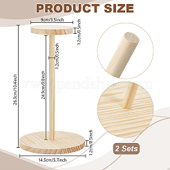 Présentoirs à chapeaux en bois&nbsp;ODIS-WH0078-33A