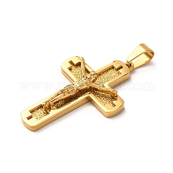 Pendentifs en acier inoxydable 304 avec croix de Jésus&nbsp;STAS-F323-08G