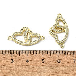 Colgantes de circonita cúbica transparente micro pavé de latón chapado en rack&nbsp;KK-R157-04G