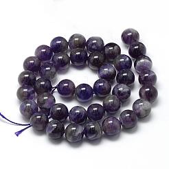 Natürlichen Amethyst Perlen Stränge&nbsp;G-R446-4mm-20