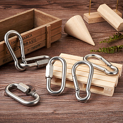 6 Stück 2 Stil 304 Edelstahl-Karabiner zum Klettern&nbsp;STAS-TA0001-33P