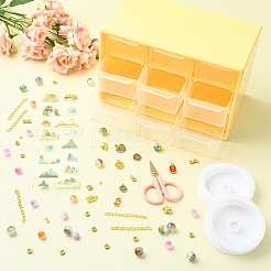 Kit fai da te per realizzare braccialetti con perline in vetro soffiato&nbsp;DIY-FZC0001-01D