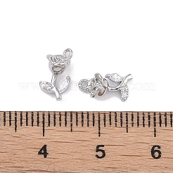 Pendentifs en laiton zircon cubique transparent&nbsp;KK-K351-43B-P