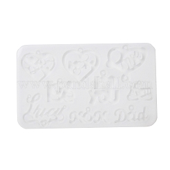 Stampi in silicone con ciondolo fai da te con cuore e parola amore&nbsp;SIMO-Q001-02D
