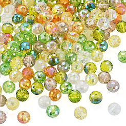 180 pièce de perles de verre galvanoplastie transparentes de 6 couleurs&nbsp;EGLA-TA0013-62