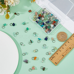 72 pendentif en pierres précieuses et en éclats de verre mélangés de 12 couleurs&nbsp;PALLOY-FH00123