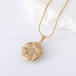 3 collier élégant avec pendentif en forme de fleur en acier inoxydable et émail pour femme&nbsp;MX4222