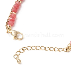 Pulseras ajustables de jade natural de Malasia y acero inoxidable 304 de múltiples hilos&nbsp;BJEW-JB13035-03