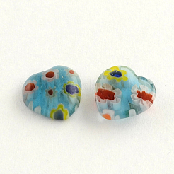 Cuore artigianale millefiori cabochons di vetro&nbsp;LK-R005-21