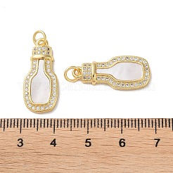 Ottone micro spianare pendenti zirconi&nbsp;KK-B083-10G