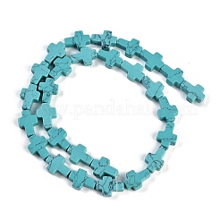 Filo di perline turchesi sintetici&nbsp;G-I369-A09-01