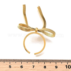 Offene Manschettenringe aus Edelstahl 304&nbsp;LS-RJEW-R023-03G-01