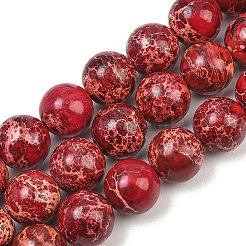 Colliers de perles de jaspe impérial naturel teinté&nbsp;GG-CBAF9E5-A01-14mm-D