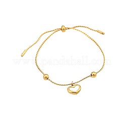 Halsketten-Sets mit Herzanhänger aus Edelstahl und natürlicher Muschel sowie Ohrstecker und Bettelarmbänder für Damen&nbsp;WG52748-01