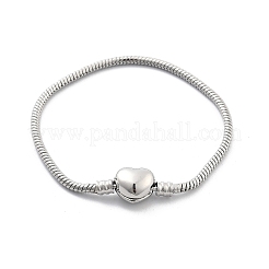 Bracciali a maglie con catene a serpente in ottone per donna&nbsp;BJEW-G736-02P