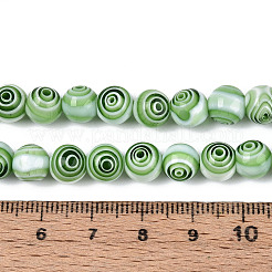 Millefiori main perles rondes de fils de verre&nbsp;LK-R004-93C