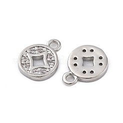 Pendentifs avec zircon cubiques à micro-pavés en laiton&nbsp;KK-P289-01P