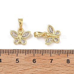 Latón micro pavimenta claro cubic zirconia encantos&nbsp;CU-L277-07G