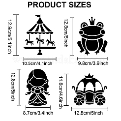 1 Set ausgehöhlte Zeichen- und Malschablonen mit Märchenmotiv für Haustiere.&nbsp;DIY-MA0001-77