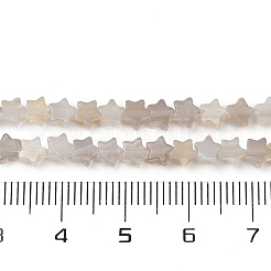 Fili di perle agata grigio naturale &nbsp;G-U021-B01-01