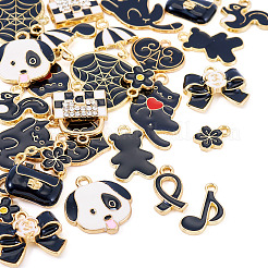 30pcs 15 Arten Legierungs-Emaille-Charms&nbsp;ENAM-TA0009-01