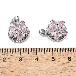 Pendenti girevoli in ottone micro pavé di zirconi cubici&nbsp;KK-A287-03P