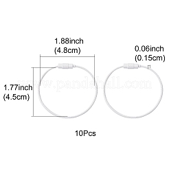 Llaveros con cable de acero inoxidable 201 pintado con aerosol&nbsp;BJEW-YW0001-10B