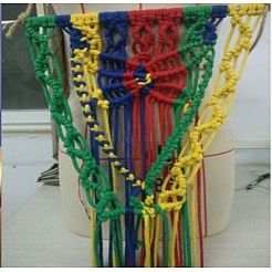 Cordon en coton macramé&nbsp;OCOR-WH0013-B01-4mm