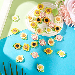 40 Stück 5 Farben undurchsichtige Harz-Decoden-Cabochons&nbsp;CRES-TA0001-86