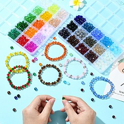 Perline distanziatrici in vetro e lega di strass rondelle per la creazione di gioielli kit di reperti&nbsp;DIY-YW0011-13