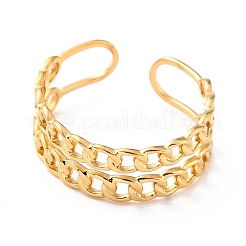Ionenplattierung (IP) A304 Edelstahl Fingerringe&nbsp;RJEW-L102-25G
