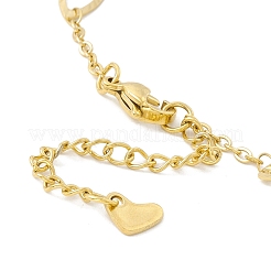 Cavigliera con maglie a occhio di cavallo in acciaio inossidabile 304 con placcatura sotto vuoto in PVD e catene portacavi per donna&nbsp;STAS-E001-23G