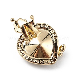 Véritable 18k plaqué or placage en laiton micro pave clair pendentifs en zircone cubique&nbsp;KK-C015-27G-08