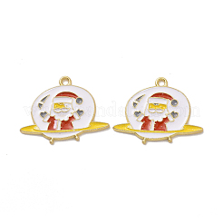Pendentifs en émail d'alliage de placage de support de thème de noël&nbsp;PALLOY-O109-37LG