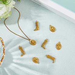 8 pendentif en acier inoxydable 304&nbsp;STAS-BBC0007-56