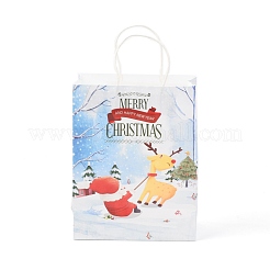 Sacs en papier kraft à thème de noël&nbsp;ABAG-H104-D07
