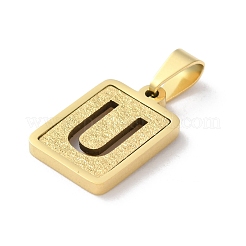 Pendentifs alphabet en acier inoxydable 304&nbsp;STAS-S152-01G-U