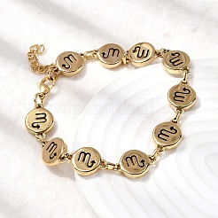 12 bracelet à maillons en acier inoxydable 304 Constellations&nbsp;BJEW-I239-01G-03