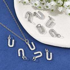 Pendentifs en laiton Shegrace avec micro-pavé de zircone cubique transparente&nbsp;XGRQ29119-394P-U