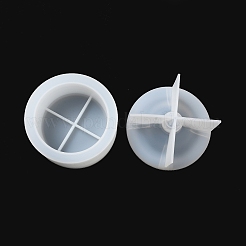 Moules de stockage en silicone bricolage plat rond romain&nbsp;DIY-G079-21A