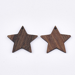 Pendentifs en bois de noyer&nbsp;WOOD-S054-13