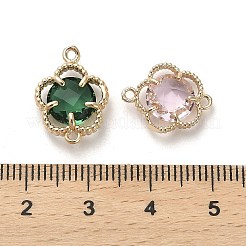 Ciondoli per connettori in vetro pavé in ottone&nbsp;GLAA-G111-07G