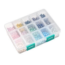 Perles de verre galvanisées 15 couleurs&nbsp;EGLA-JP0002-02E-6mm