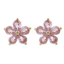 Ohrstecker aus Messing mit Zirkonia-Pavé für Damen&nbsp;EJEW-F363-04G