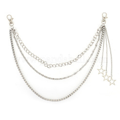 Legierung Stern Charms 3 Schicht Kette Gürtel für Hosen&nbsp;FS-WG5CAFD-01