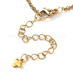 2 Stück 2 Farben 304 Edelstahl Singapur Kette Armbandherstellung&nbsp;AJEW-JB01332