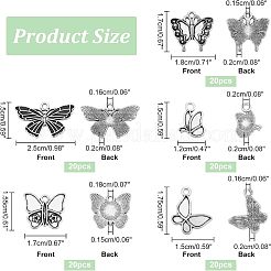 100 pièces 5 styles pendentif en alliage de style tibétain supports d'émail&nbsp;FIND-FH0004-56