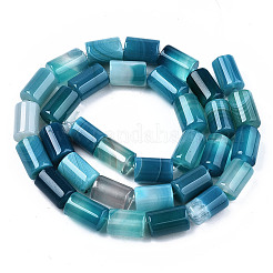 Chapelets de perles en agate à rayures naturelles/agates à bandes&nbsp;G-T131-70B