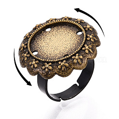 Verstellbarer Blumenringsockel aus Legierung und Eisen mit drehbarem Tablett&nbsp;MAK-T012-06B